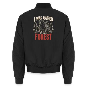 Baba-jaga-hühnchenbein-hütte Slawischer - Unisex Bomberjacke - Schwarz - Hinten - AI Model Male 185 light (185cm)