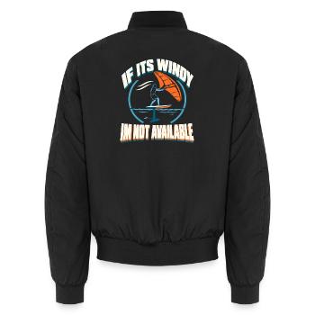 Wingfoil Wing Foil Wingfoiling Foil Rider Geschenk - Unisex Bomberjacke - Schwarz - Hinten - AI Model Male 185 light (185cm)