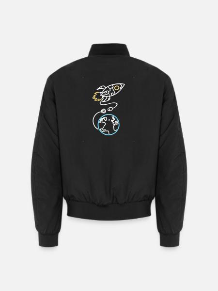 Vergiss nicht, dich aufzuladen - Unisex Bomberjacke - Schwarz