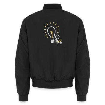 Im Schatten einer Idee - Unisex Bomberjacke - Schwarz - Hinten - AI Model Male 185 light (185cm)