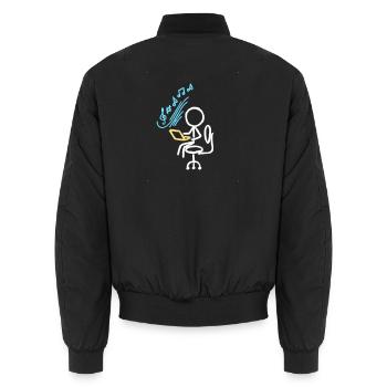 Der Klang des Fokus - Unisex Bomberjacke - Schwarz - Hinten - AI Model Male 185 light (185cm)
