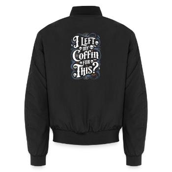 Ich habe meinen Sarg für dieses lustige Halloween verlassen - Unisex Bomberjacke - Schwarz - Hinten - AI Model Male 185 light (185cm)