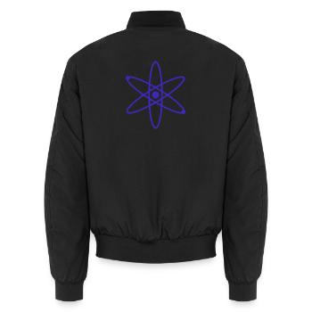 Atom - Unisex Bomberjacke - Schwarz - Hinten - AI Model Male 185 light (185cm)
