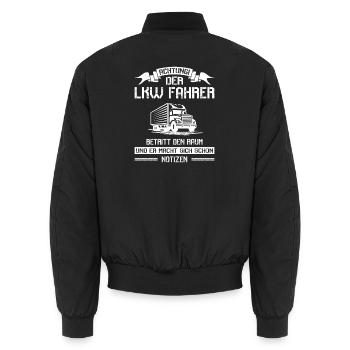 Lkw Fahrer Kraftfahrer LKW-Fahrer - Unisex Bomberjacke - Schwarz - Hinten - AI Model Male 185 light (185cm)