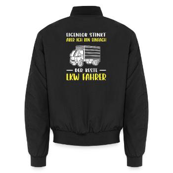 Lkw Fahrer Kraftfahrer LKW-Fahrer - Unisex Bomberjacke - Schwarz - Hinten - AI Model Male 185 light (185cm)
