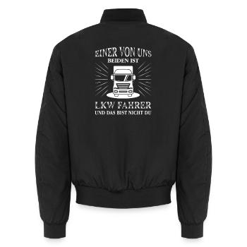 Lkw Fahrer Kraftfahrer LKW-Fahrer - Unisex Bomberjacke - Schwarz - Hinten - AI Model Male 185 light (185cm)