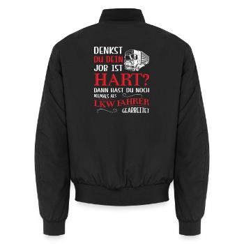 Lkw Fahrer Kraftfahrer LKW-Fahrer - Unisex Bomberjacke - Schwarz - Hinten - AI Model Male 185 light (185cm)