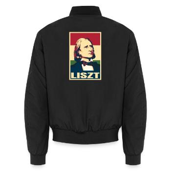 Franz Liszt Ungarischer Komponist Pianist Musik - Unisex Bomberjacke - Schwarz - Hinten - AI Model Male 185 light (185cm)
