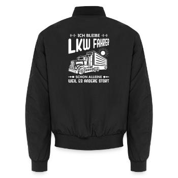 Lkw Fahrer Kraftfahrer LKW-Fahrer - Unisex Bomberjacke - Schwarz - Hinten - AI Model Male 185 light (185cm)