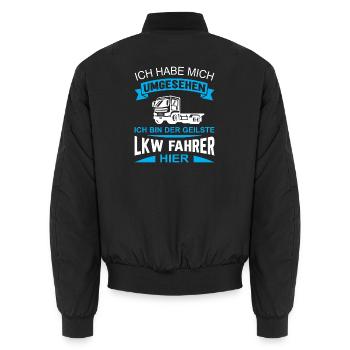 Lkw Fahrer Kraftfahrer LKW-Fahrer - Unisex Bomberjacke - Schwarz - Hinten - AI Model Male 185 light (185cm)