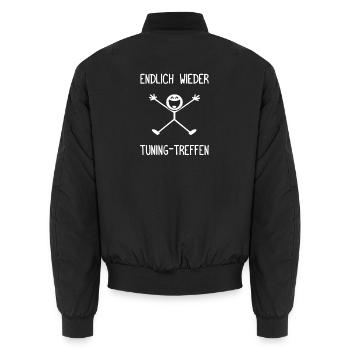 Endlich wieder Tuning-Treffen Tuning Mechaniker - Unisex Bomberjacke - Schwarz - Hinten - AI Model Male 185 light (185cm)