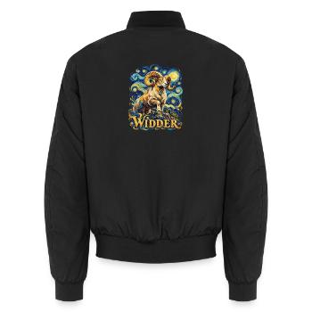 Widder_-2026-_Sternzeichen_1 - Unisex Bomberjacke - Schwarz - Hinten - AI Model Male 185 light (185cm)