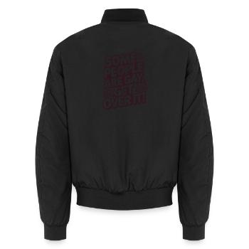 Some people are gay - get over it - Unisex Bomberjacke - Schwarz - Hinten - AI Model Male 185 light (185cm)