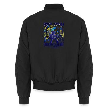 Prague Bohemia Golem Folklore Clay And Magic - Unisex Bomberjacke - Schwarz - Hinten - AI Model Male 185 light (185cm)