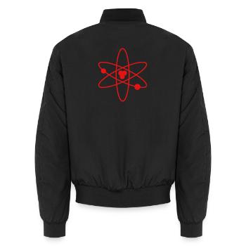 Atom - Unisex Bomberjacke - Schwarz - Hinten - AI Model Male 185 light (185cm)