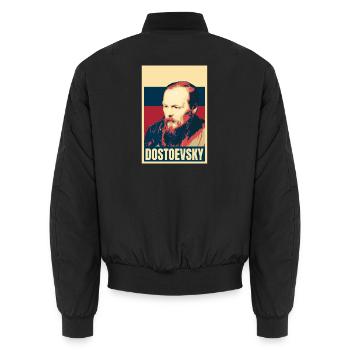 Fjodor Dostojewski Russischer Schriftsteller-Klassiker - Unisex Bomberjacke - Schwarz - Hinten - AI Model Male 185 light (185cm)
