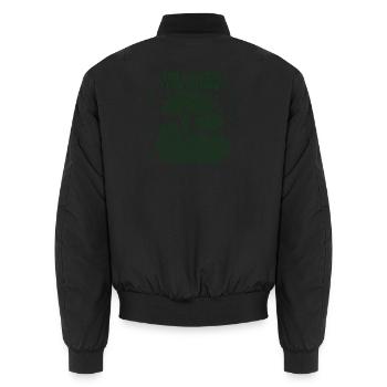 Waldgärten nähren Freiheit - Unisex Bomberjacke - Schwarz - Hinten - AI Model Male 185 light (185cm)