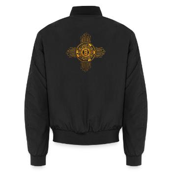 motiv_digitalbit - Unisex Bomberjacke - Schwarz - Hinten - AI Model Male 185 light (185cm)