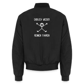 Endlich wieder Rennen fahren Tuning KFZ Mechaniker - Unisex Bomberjacke - Schwarz - Hinten - AI Model Male 185 light (185cm)