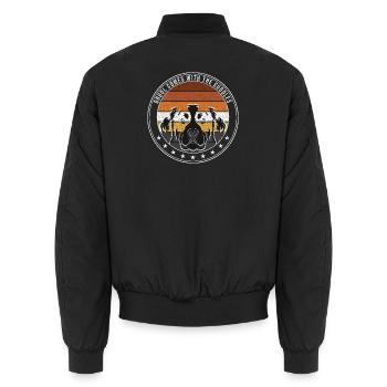 Berner Sennenhund - Drool Comes With The Cuddles - Unisex Bomberjacke - Schwarz - Hinten - AI Model Male 185 light (185cm)