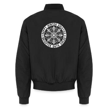 Heidnische Weihnachtszeit Wintersonnenwende Weihnachten - Unisex Bomberjacke - Schwarz - Hinten - AI Model Male 185 light (185cm)