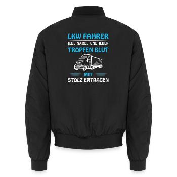 Lkw Fahrer Kraftfahrer LKW-Fahrer - Unisex Bomberjacke - Schwarz - Hinten - AI Model Male 185 light (185cm)