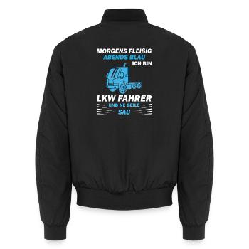 Lkw Fahrer Kraftfahrer LKW-Fahrer - Unisex Bomberjacke - Schwarz - Hinten - AI Model Male 185 light (185cm)