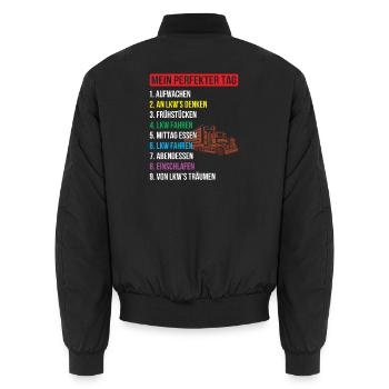 Lkw Fahrer Kraftfahrer LKW-Fahrer - Unisex Bomberjacke - Schwarz - Hinten - AI Model Male 185 light (185cm)