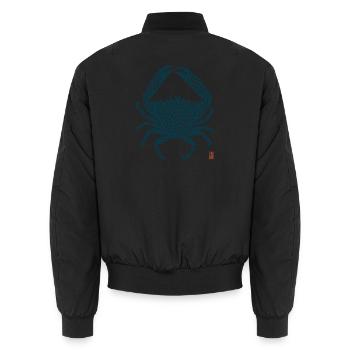 Krabbe Ozean & Meereswelt - Unisex Bomberjacke - Schwarz - Hinten - AI Model Male 185 light (185cm)