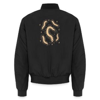 Magische Tausendfüßler Celestial - Unisex Bomberjacke - Schwarz - Hinten - AI Model Male 185 light (185cm)