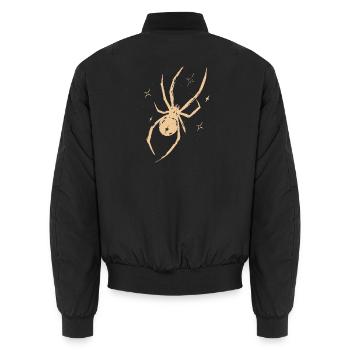 Spinne Celestial Natur - Unisex Bomberjacke - Schwarz - Hinten - AI Model Male 185 light (185cm)