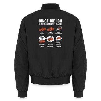 Lkw Fahrer Kraftfahrer LKW-Fahrer - Unisex Bomberjacke - Schwarz - Hinten - AI Model Male 185 light (185cm)