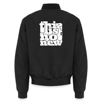 So neu - Unisex Bomberjacke - Schwarz - Hinten - AI Model Male 185 light (185cm)