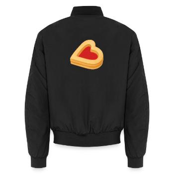 Keksherz - Unisex Bomberjacke - Schwarz - Hinten - AI Model Male 185 light (185cm)