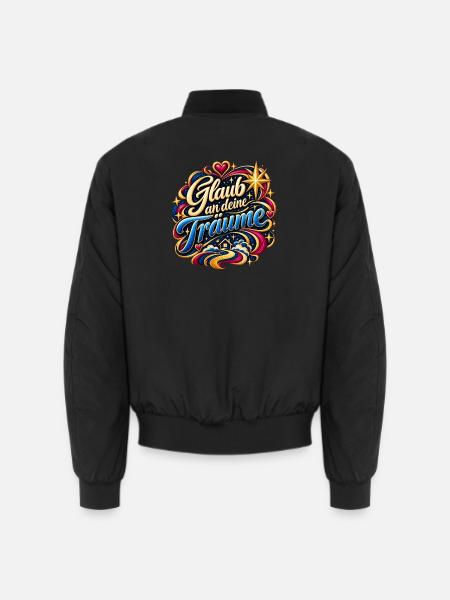 Glaub an deine Träume – Farbwelt - Unisex Bomberjacke - Schwarz