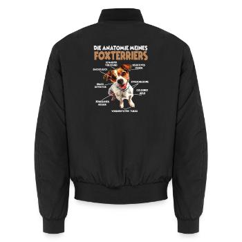 Foxterrier-Hundesport-Hundeliebhaber Foxterrier - Unisex Bomberjacke - Schwarz - Hinten - AI Model Male 185 light (185cm)