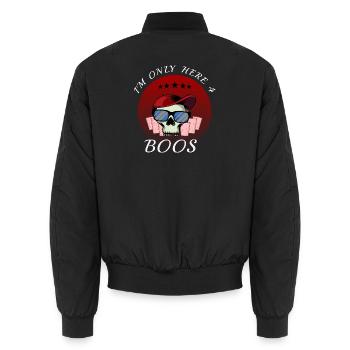 Lustige Halloween-Buhrufe - Unisex Bomberjacke - Schwarz - Hinten - AI Model Male 185 light (185cm)