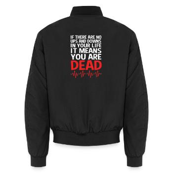 Notfall Krankenschwester Ambulanz - Unisex Bomberjacke - Schwarz - Hinten - AI Model Male 185 light (185cm)