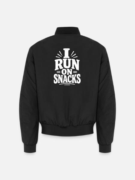 Ich ernähre mich von Snacks - Unisex Bomberjacke - Schwarz