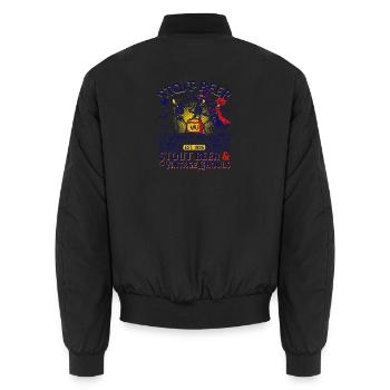 Derry Vintage Stout Beer Dublin Pub Style - Unisex Bomberjacke - Schwarz - Hinten - AI Model Male 185 light (185cm)