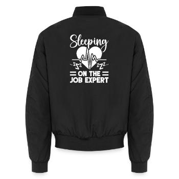 Anesthesiologist Job Expert Specialist - Unisex Bomberjacke - Schwarz - Hinten - AI Model Male 185 light (185cm)