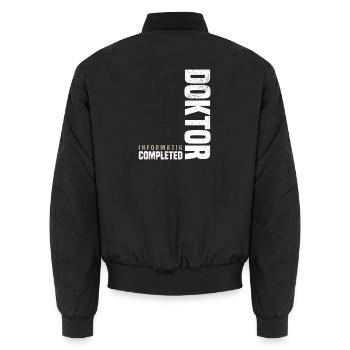 Informatik Doktor Abschluss - Unisex Bomberjacke - Schwarz - Hinten - AI Model Male 185 light (185cm)