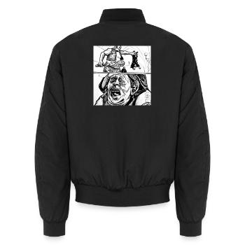Ein Troll im Dungeons Fantasy-Tinte - Unisex Bomberjacke - Schwarz - Hinten - AI Model Male 185 light (185cm)