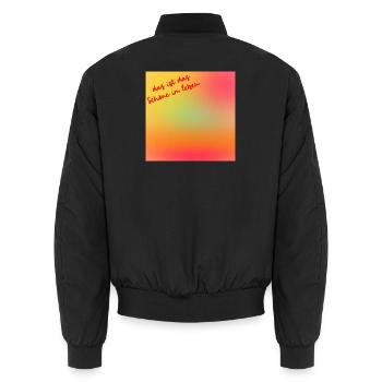 Schönes Leben - Unisex Bomberjacke - Schwarz - Hinten - AI Model Male 185 light (185cm)