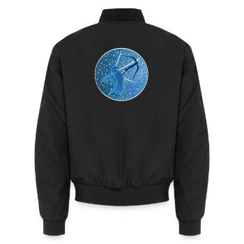 Tierkreiszeichen: Schütze - Unisex Bomberjacke - Schwarz - Hinten - AI Model Male 185 light (185cm)