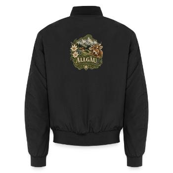 Allgäu Alpine Heritage - Unisex Bomberjacke - Schwarz - Hinten - AI Model Male 185 light (185cm)
