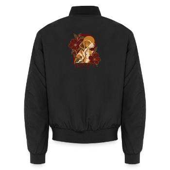Adopt Don’t Shop Dog & Cat - Unisex Bomberjacke - Schwarz - Hinten - AI Model Male 185 light (185cm)