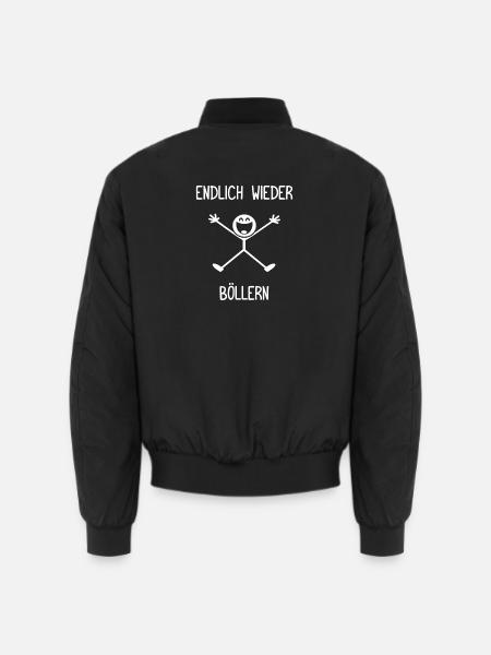 Endlich wieder böllern Pyrotechniker Feuerwerk - Unisex Bomberjacke - Schwarz