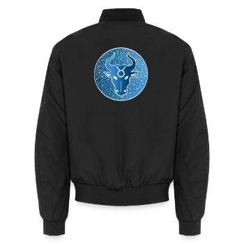 Tierkreiszeichen: Stier - Unisex Bomberjacke - Schwarz - Hinten - AI Model Male 185 light (185cm)