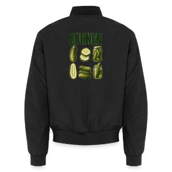 Gurkenkunde - Unisex Bomberjacke - Schwarz - Hinten - AI Model Male 185 light (185cm)